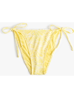 Frefly Store Floral Dokulu Yanları Ipli Bikini Altı