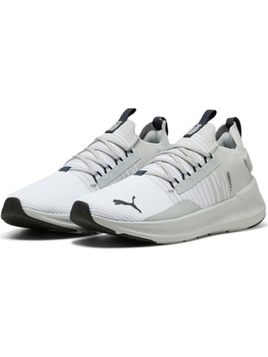 Frefly Store Puma Unisex Softride Symmetry Fuzion Road Koşu Ayakkabısı, Puma White Cool Light Gray Puma Navy, 41 Eu