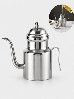 Frefly Store Komple 304 Çelik Silver 310 ml Yağdanlık Sosluk ve Sirkelik CIN596BY