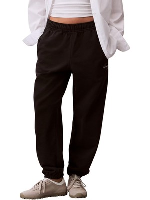 Frefly Store Calvin Klein Jeans Kadın Monologo French Terry Jogger Eşofman Altı Black S