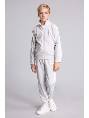 Frefly Store Defacto Dik Yaka Fermuarlı Cepli Sweat Hırka Esnek Belli Jogger Eşofman Altı 2'li Takım Erkek Çocuk I6401A826 Au