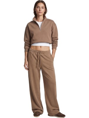 Frefly Store Polo Yaka Uzun Kollu Fermuarlı Oversize Spor Sweatshirt