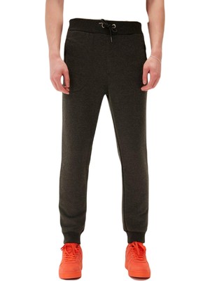 Frefly Store Bad Bear 21.02.14.003_BACKUP Sweatpant Koyu Gri Baskılı Erkek Eşofman Altı L