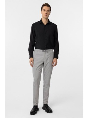 Frefly Store Süvari Gri Slim Fit Düz Jogger Pantolon, 48