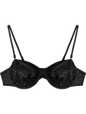 Frefly Store Simli Parlak Balenli Straplez Bikini Üstü