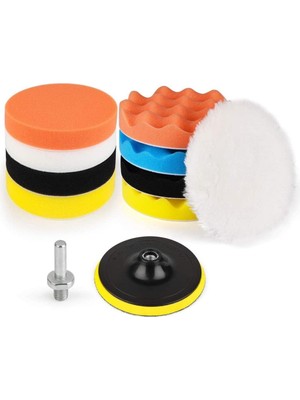 Frefly Store Telvesse Pasta Cila Polisaj Parlatma Pedi Seti 115MM 11 Parça Oto Parlatıcı Pedleri Otomotiv Parlatma Matkap Uyumlu Parlatma Pedi Kiti Araç, Metal ve Yüzey Parlatma Için Sünger & Yün Ped Takımı