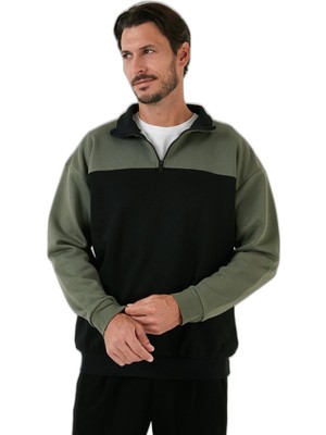 Frefly Store Buratti Regular Fit Fermuarlı Dik Yaka Içi Tüylü Yumuşak Şardonlu Kışlık Sweat Erkek Sweat 5905343