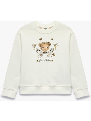 Frefly Store Bisiklet Yaka Uzun Kollu Baskılı Sweatshirt