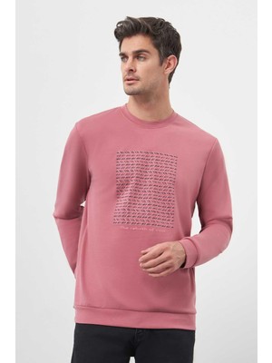 Frefly Store Morven Erkek Gül Trend Bisiklet Yaka Sweat-Shirt