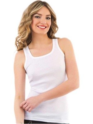 Frefly Store Kalın Askılı Sporcu Kesim Atlet 2996 Beyaz M