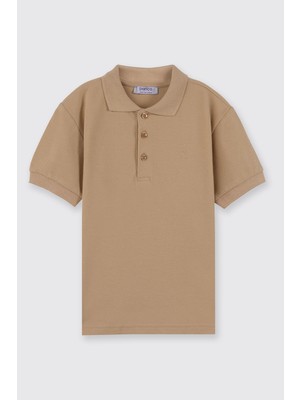 Frefly Store Erkek Çocuk Bej Polo Yaka Tişört 6 Yaş (116 Cm)
