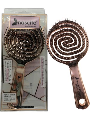Frefly Store Nascita Pro 3D Flexi Kontrol Açma Tarama Saç Fırçası Krom - 35