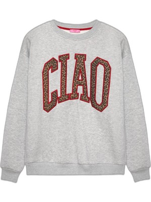 Frefly Store Leopar Baskı Detaylı Sweatshirt Grimelanj
