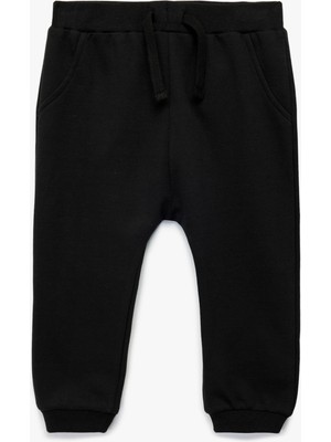 Frefly Store Şardonlu Pamuklu Beli Bağcıklı Jogger Eşofman Altı