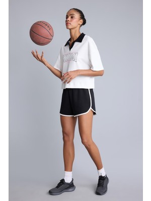 Frefly Store Defacto Standart Fit Elastik Bel Sporcu Kısa Paça Açık Pembe Şort H9780AX26HS