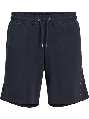 Frefly Store Jack & Jones Jpstgordon Star Jj Sweat Shorts Mıd Sn Erkek Sweat Şort, Dark Navy, S