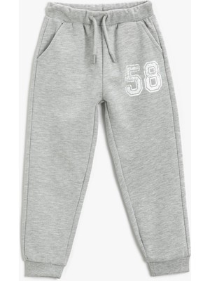Frefly Store Basic Jogger Eşofman Altı Cepli Beli Bağlamalı Baskı Detaylı