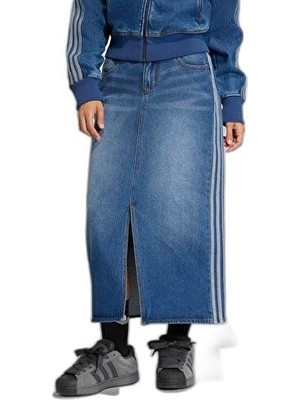 Frefly Store Adidas 3s Sk Denim Kadın Günlük Etek KD2908 Mavi