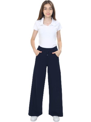 Frefly Store Toontoy Kız Çocuk Okul Arkadan Öne Dönüşlü Eşofman Alt, Lacivert, 14 Yaş