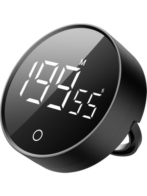 Frefly Store Gworke Rt-1 Mıknatıslı Rotary Zamanlayıcı 0-199 Ileri Geri Sayım Kronometre, Ayaklı Stand, LED Ekran, Usb-C Şarjlı, Pomodoro & Mutfak Timer (Siyah)
