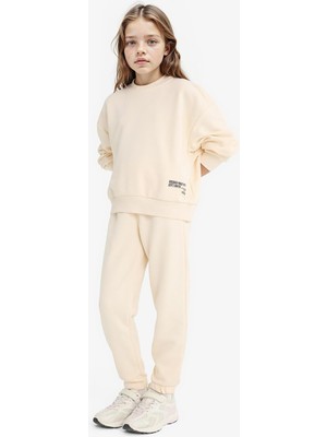 Frefly Store Defacto 2'li Takım Baskılı Sweatshirt Eşofman Altı Kız Çocuk F2559A825AU