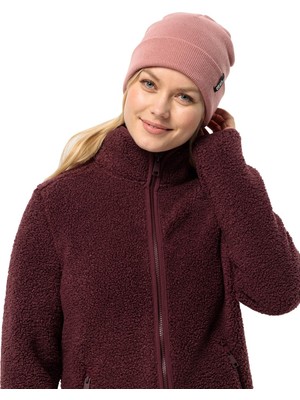 Frefly Store Jack Wolfskın Rıb Beanıe Unisex Bere, Blush Powder, One Sıze
