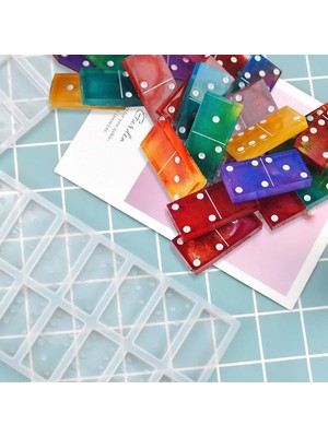 Frefly Store Epoksi Silikon Kalıp Domino Taşı Kalıbı Epoksi Domino Kalıbı Beton Mum Kalıbı