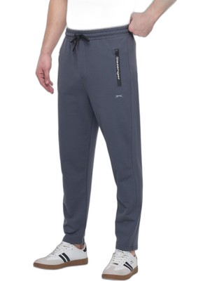 Frefly Store Slazenger Olı In Erkek Fermuar Cepli Koyu Gri Eşofman Altı
