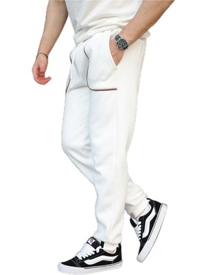 Frefly Store Madmext Ekru Şerit Detaylı Jogger Eşofman Altı E6581,EKRU S