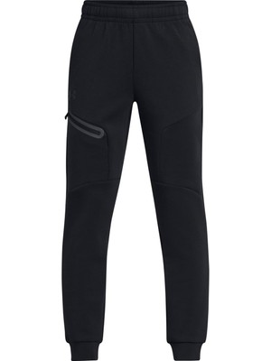 Frefly Store Under Armour Boys' Unstoppable Fleece Jogger Pantolon, Siyah / Siyah, L