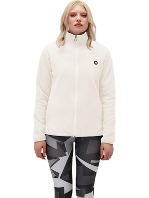 Frefly Store Bad Bear Wilma Kadın Full-Zip Polar Mont,beyaz Xl