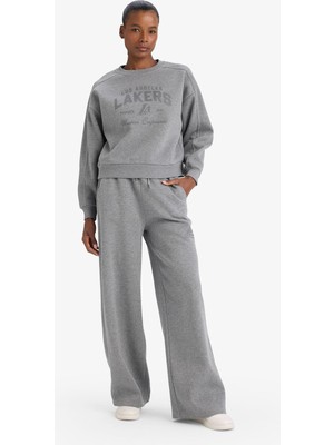 Frefly Store Defacto Aırtech Nba Los Angeles Lakers Wide Leg Cepli Geniş Paça Standart Boy Eşofman Altı F8217AX25WN