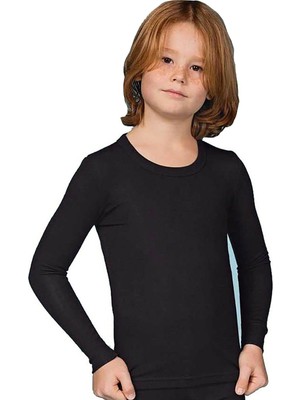 Frefly Store Tutku 2 Adet Erkek Çocuk Termal Fanila Siyah 10-12 Yaş