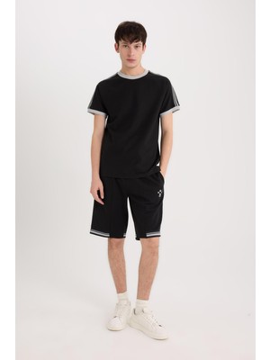 Frefly Store Defacto Regular Fit Baskılı Düz Paça Şort B8794AX25SM