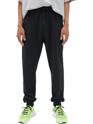 Frefly Store By Comeor Erkek Arka Cep Etiket Detaylı Paça Lastikli Regular Fit Siyah Eşofman Altı L