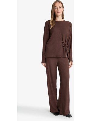 Frefly Store Defacto Kırışık Dokulu Wide Leg Geniş Bol Paça Beli Lastikli Pantolon C0200AX25AU