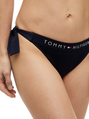 Frefly Store Tommy Hilfiger Kadın Sıde Tıe Cheeky Bıkını Bikini Altı Desert Sky L