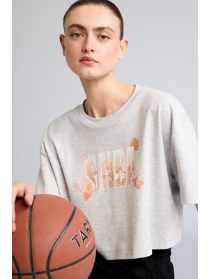 Frefly Store Defacto Pamuklu Nba Relax Fit Bisiklet Yaka Baskılı Sporcu Kısa Kollu Tişört G9462AX26SM