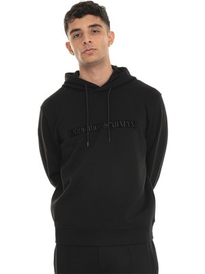 Frefly Store Emporio Armani Pamuklu Logolu Regular Fit Kapüşonlu Sweat Erkek Sweat 6D1M94 1jhsz 0035