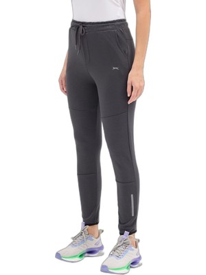 Frefly Store Slazenger Khalı I Kadın Cepli Dar Paça Gri Eşofman Altı