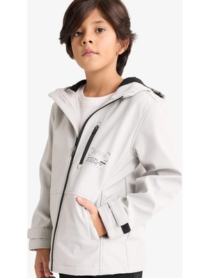 Frefly Store Defacto Rüzgar Geçirmez Kapüşonlu Polar Astarlı Mont Erkek Çocuk F6617A826SP