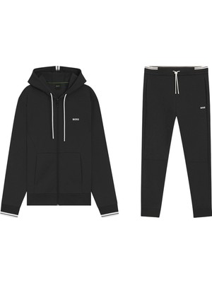 Frefly Store Boss Logolu Pamuklu Çizgi Detaylı Regular Fit Eşofman Takımı Erkek Eşofman Takımı 50555433 001