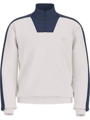 Frefly Store Guess Erkek Aktif Sweatshirt, Beyaz, M Beden