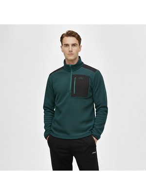 Frefly Store Helly Hansen Polar Block Erkek Sweatshirt, Yeşil, M Beden