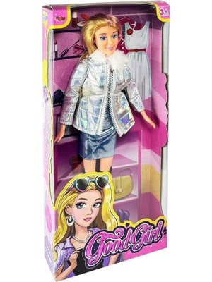 Frefly Store Vardem WG-66770 Parlak Elbiseli Ceketli Bebek 29 cm -