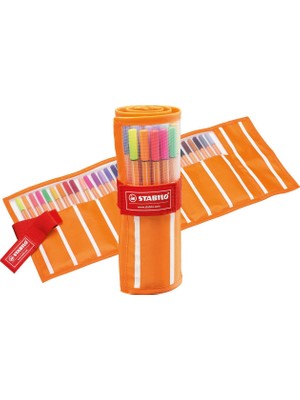 Frefly Store Stabılo Point 88 - Ince Keçe Uçlu Kalem - 30'lu Roller Set - Çeşitli Renkler - 30 Adet - 5 Neon Renk Dahil