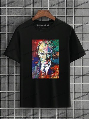 Frefly Store Tarzsokak Unisex Bay Çocuk T-Shirt Atatürk Cumhrutiyet 23 Nisan 10 Kasım 29 Ekim Kod:25, Siyah, M