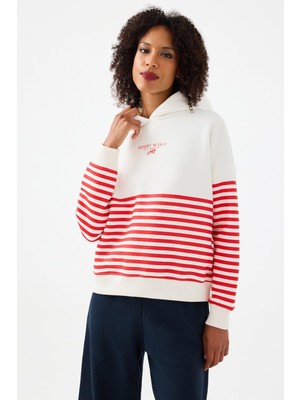 Frefly Store Loft Kadın Weatshirt,kırmızı S