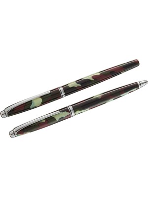 Frefly Store Steelpen 669 Kamuflaj Dolma Kalem+Tükenmez Kalem