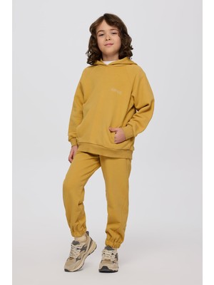 Frefly Store Erkek Çocuk Kapüşonlu Hardal Sweatshirt 6 Yaş (116 Cm)